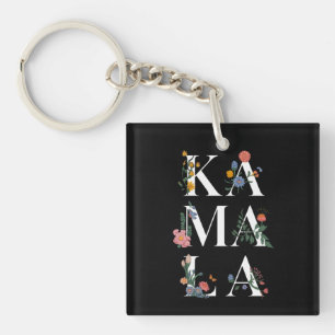 Porte-clefs Kamala Harris Vote Botanique Fleur 2024 Électeur