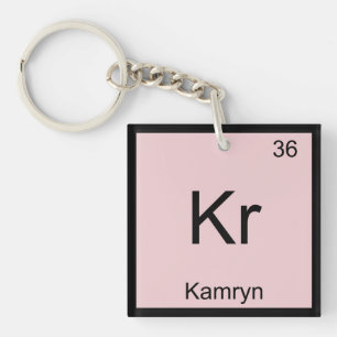 Porte-clefs Kamryn Nom Chimie Élément Tableau Périodique
