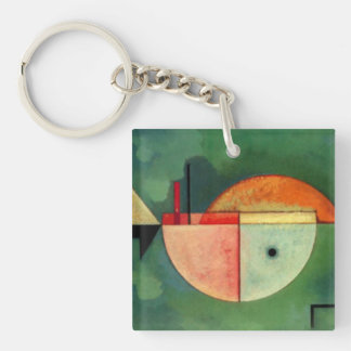 Porte-clefs Kandinsky vers le haut Abstrait peinture verte