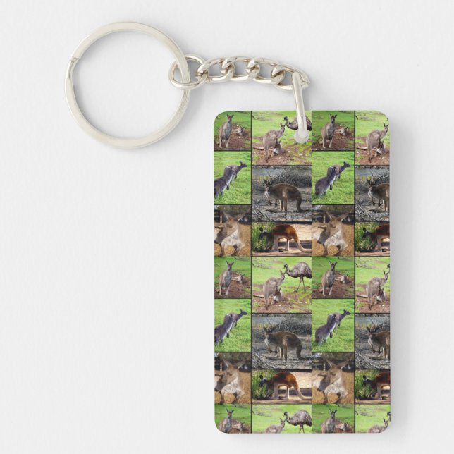 Porte-clefs Kangaroo Picture Collage, (Devant)