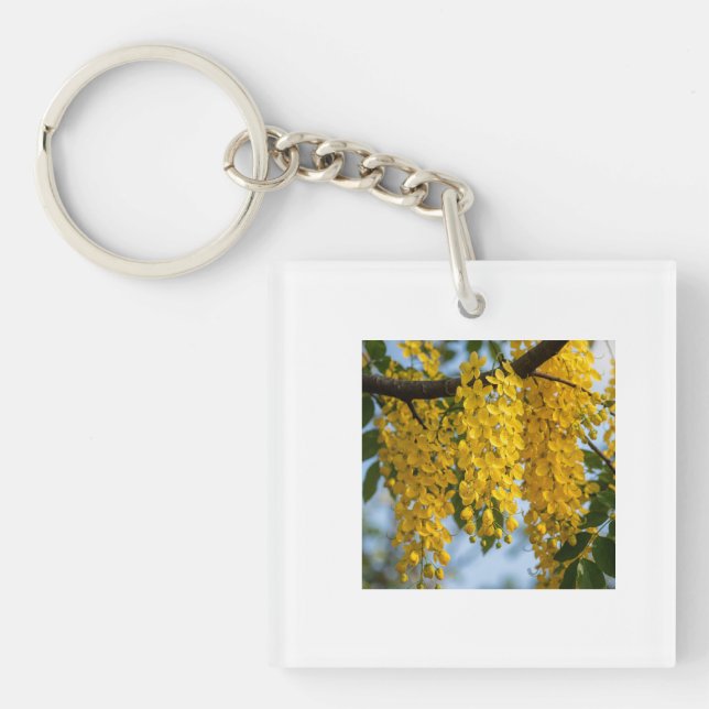Porte-clefs Kanikonna Cassia Fistula Botanique Simple (Devant)