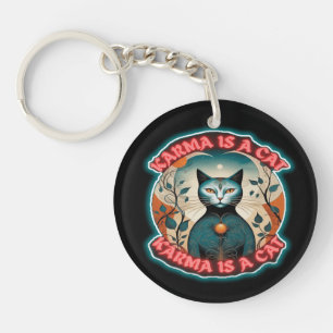 Porte-clefs karma est un chat