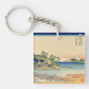 Porte-clefs Katsushika Hokusai Enoshima dans la province de Sa