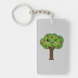 Porte-clefs Kawaii Joyeux Pommier À Voie