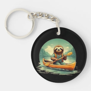 Porte-clefs Kayak Paresseux Amoureux de Canoë Animaux Drôles V