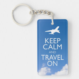 PORTE-CLEFS KEEP CALM ET TRAVEL