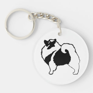 Porte-clefs Keeshond Graphics - Cute Original Chig Art