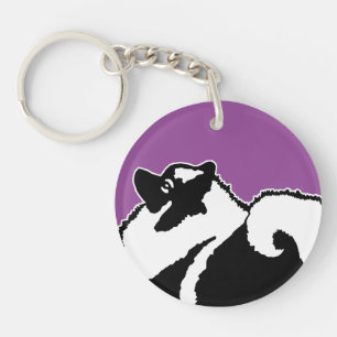 Porte-clefs Keeshond Graphics - Cute Original Chig Art