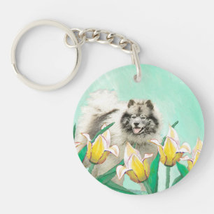 Porte-clefs Keeshony in Tulips Peinture mignonne Original Chie