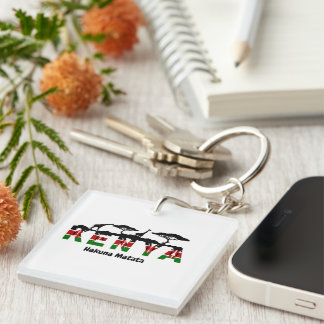 Porte-clefs Kenya Hakuna Matata Acrylic Keychain.