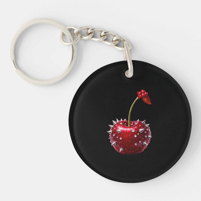Porte-clefs Key Ring -  modern cherry design (Devant)