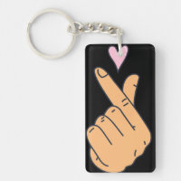 keychain de coeur coréen