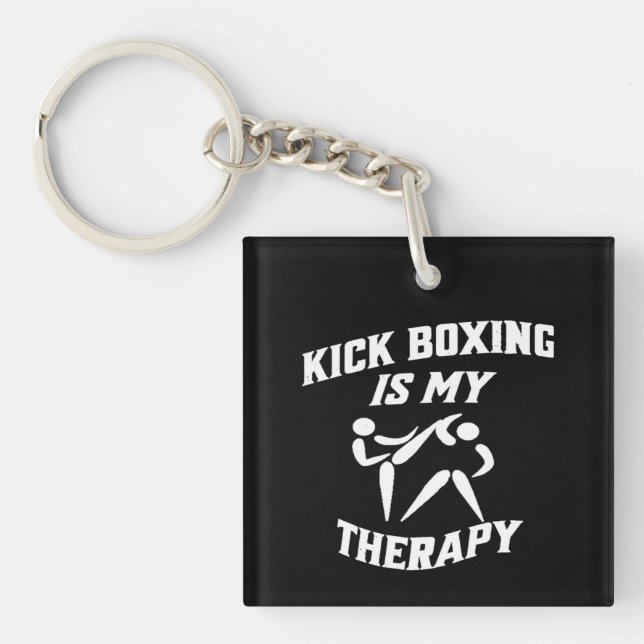 Porte-clefs Kick Boxing est ma conception Cool thérapeutique (Devant)