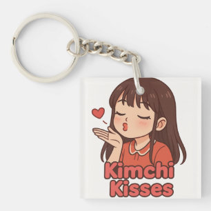 Porte-clefs Kimchi Kisses - Jolie T-shirt Kawaii pour amoureux