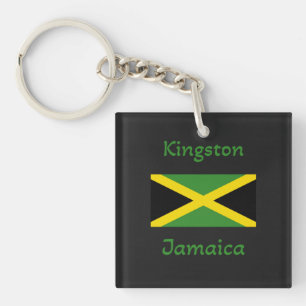 Porte-clefs Kingston Jamaïque - Porte - clé du drapeau jamaïca