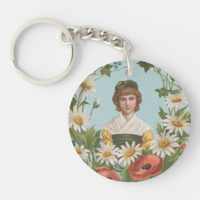 Porte-clefs Kitschy Retro German Valentine's Card, 1884 (Devant)