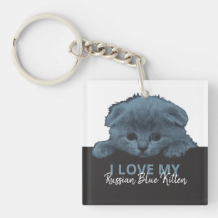 Porte-clefs Kitten bleu russe