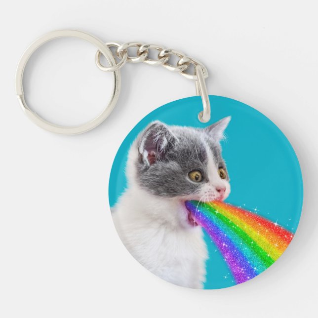 Porte-clefs Kitten crache vers le ciel (Devant)