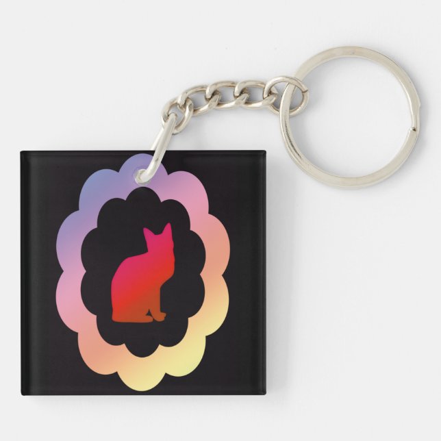 Porte-clefs Kitty à paille - (Dos)