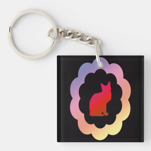 Porte-clefs Kitty à paille - (Devant)