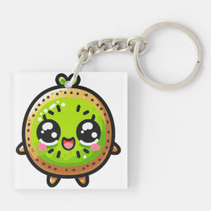Porte-clefs Kiwi Kawaii Joyeux - Fruit Souriant Mignon