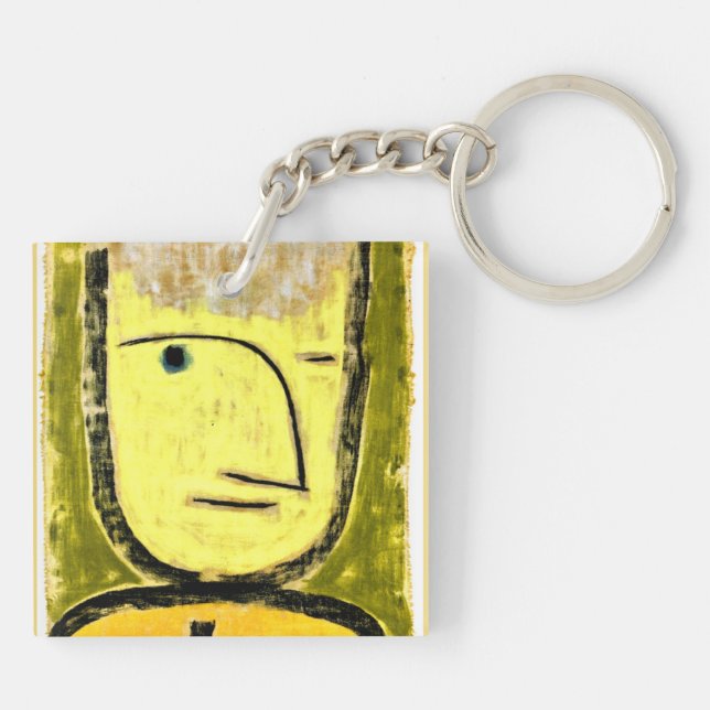 Porte-clefs Klee - Jaune-Vert, oeuvre abstraite (Dos)