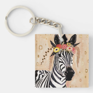 Porte-clefs Klimt Zebra   Couronne De Fleurs