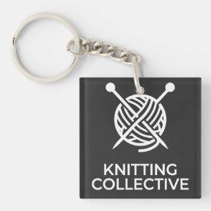 Porte-clefs Knitting Collective Blanc