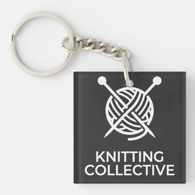 Porte-clefs Knitting Collective Blanc (Devant)