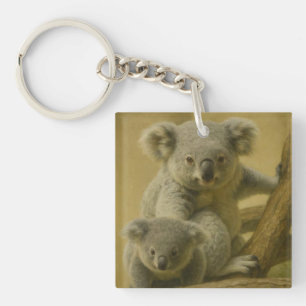 Porte-clefs Koala Companions - Tender Wildlife Art Print