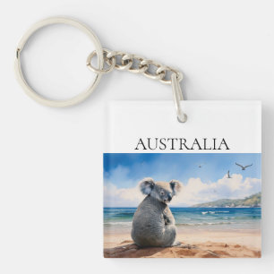Porte-clefs Koala regardant l'océan Australie