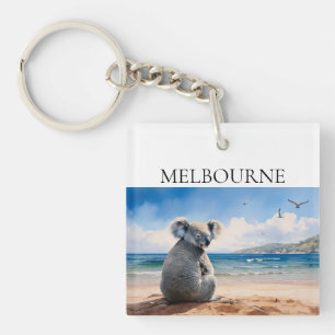 Porte-clefs Koala regardant l'océan Australie