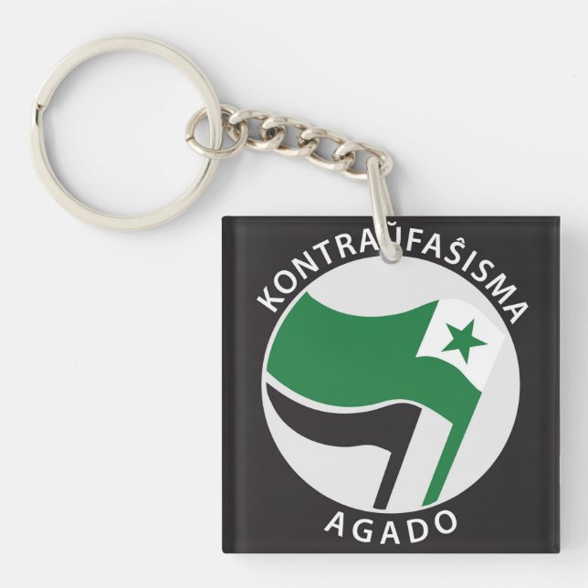 Porte-clefs Kontraŭfaŝisma-agado Esperanto (Devant)