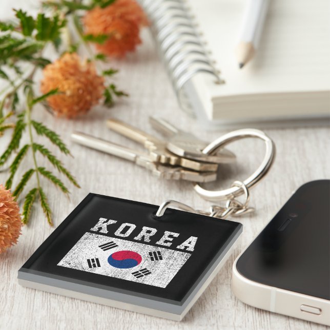 Porte-clefs Korea Flag (Devant Droit)