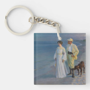 Porte-clefs Kroyer - L'artiste et sa femme sur la plage