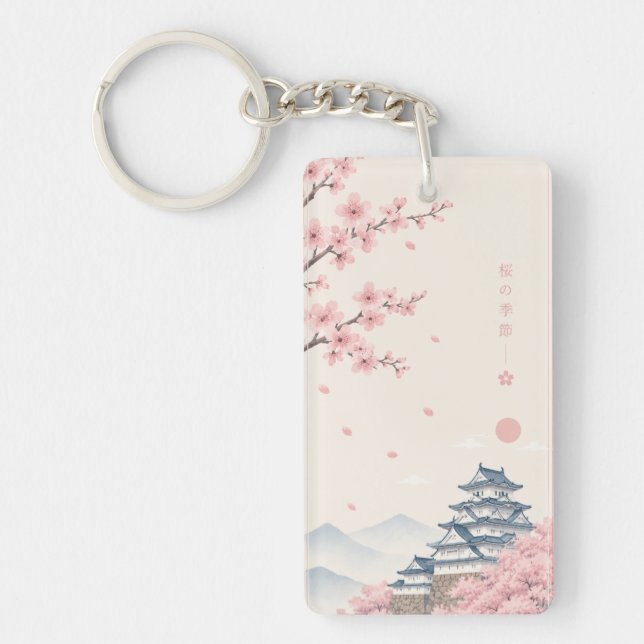 Porte-clefs La Beauté du Printemps Japonais (Devant)
