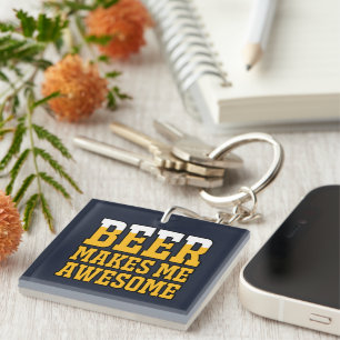 Porte-clefs La bière me rend génial