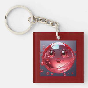 Porte-clefs La bulle de l'eau rouge Emoji