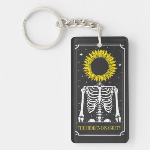 Porte-clefs La carte de tarot de sensibilisation au handicap c
