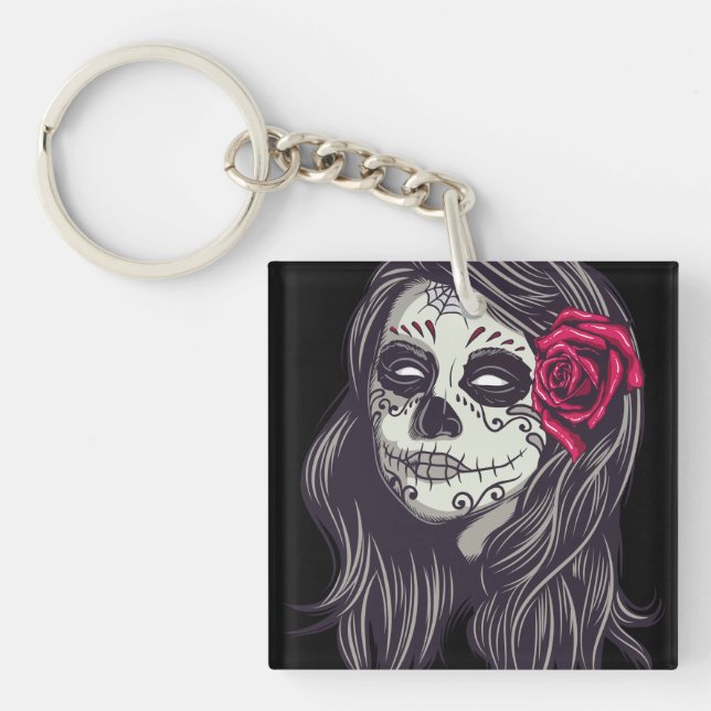 Porte-clefs La Catrina - Dia De Los Muertos (Devant)