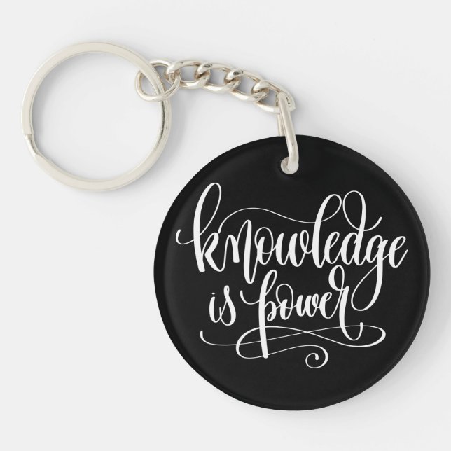 Porte-clefs La connaissance est puissance (Devant)