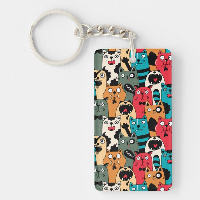 Porte-clefs La Crowd of cats (Devant)