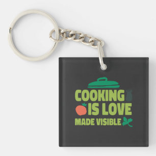 Porte-clefs La cuisine Est Amoureuse Et Visible