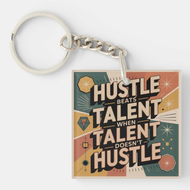 Porte-clefs La détermination bat le talent quand le talent ne  (Devant)