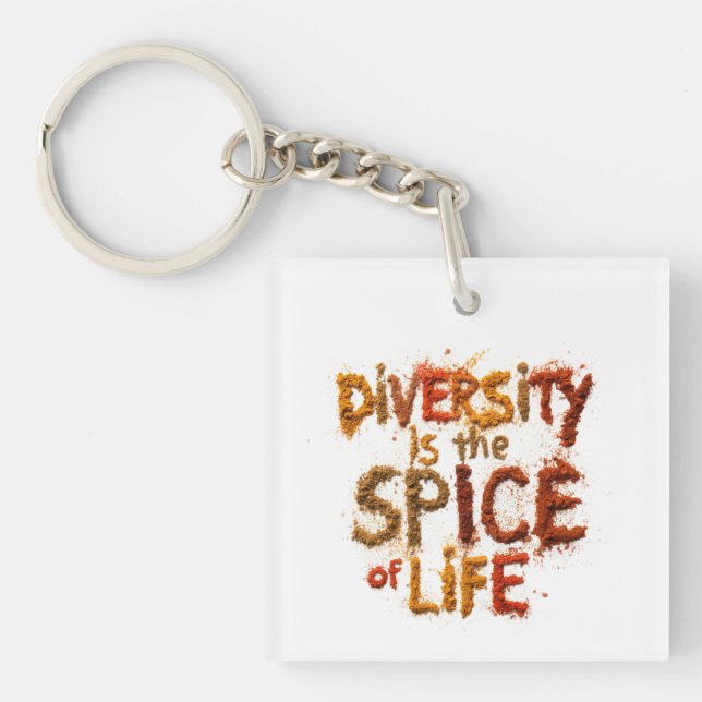 Porte-clefs La diversité est le sel de la vie - Espace sûr (Devant)