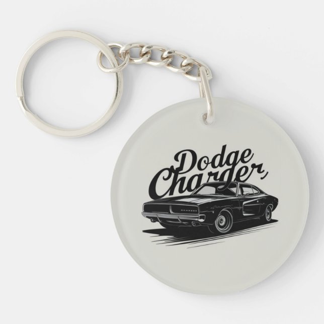 Porte-clefs la Dodge Charger, car,Porte-clés en acrylique (Devant)