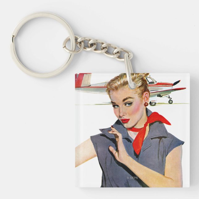 Porte-clefs La fille qui a volé des avions (Devant)