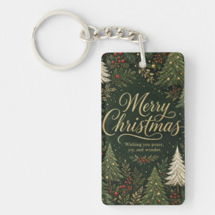 Porte-clefs La forêt dorée de Noël
