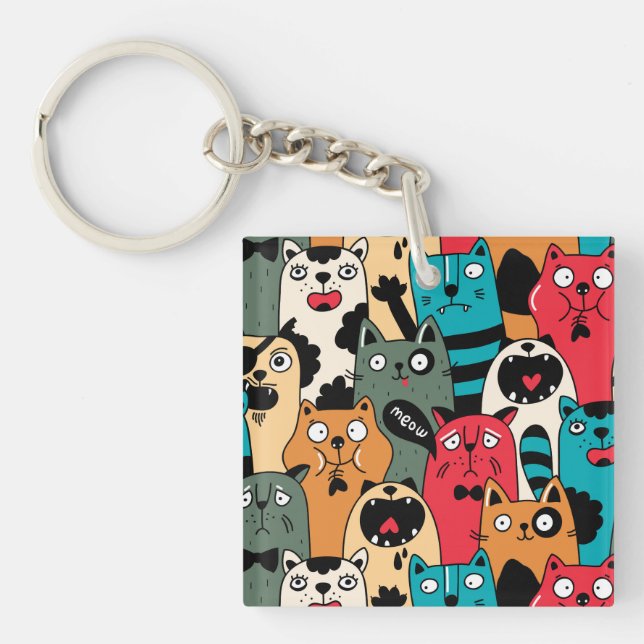 Porte-clefs La foule des chats (Devant)