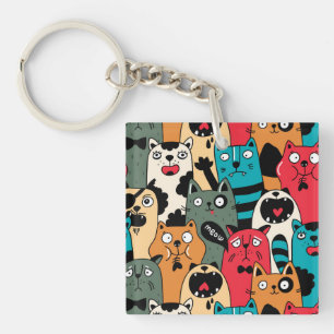 Porte-clefs La foule des chats